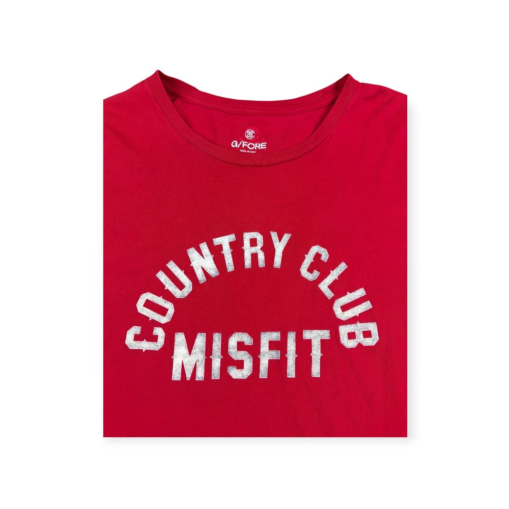 G/FORE Mens Country Club Misfit Graphic T-Shirt Red Size M Short Sleeve Golf
